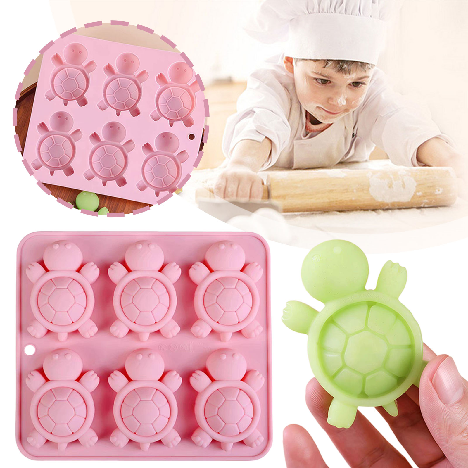 Kitchen Baking Tray - السلاحف الجليد صينية ثلاثية الأبعاد السلاحف