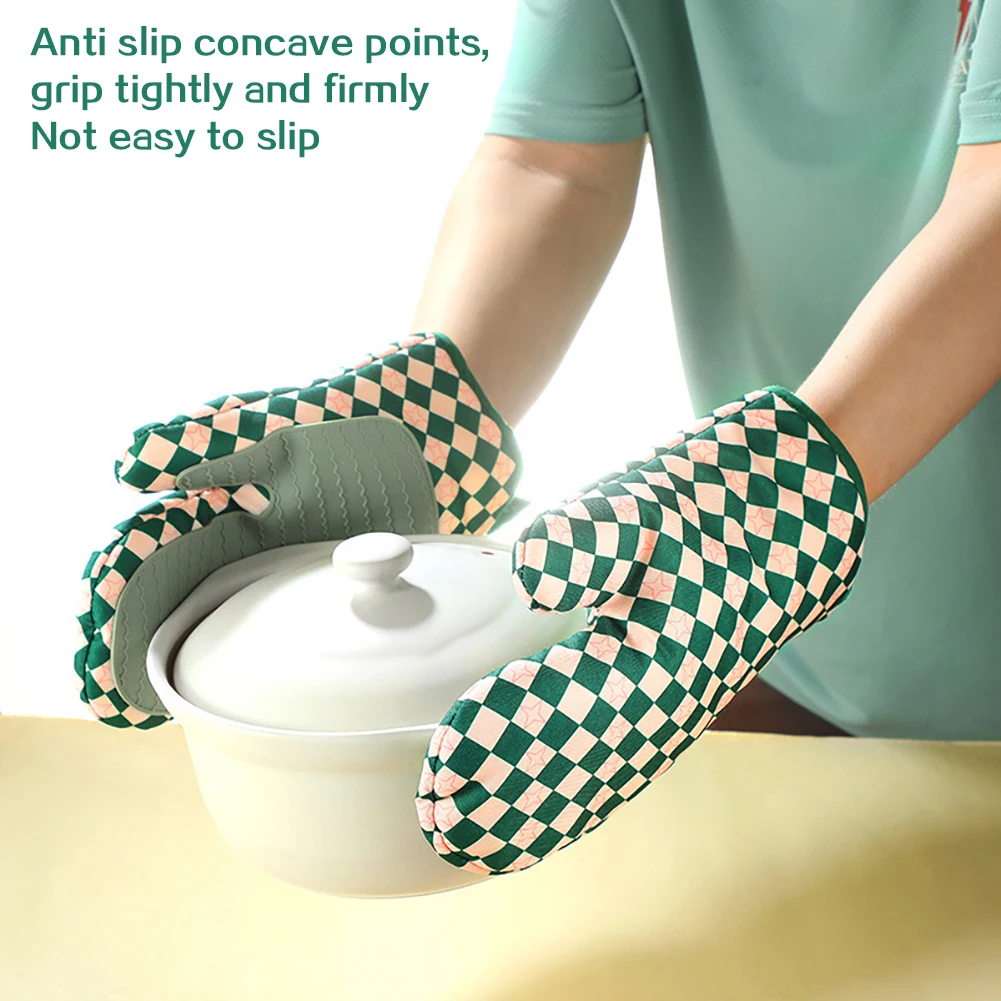 Kitchen Baking Gloves - قفازات سيليكون للفرن مقاومة للحرارة، سميكة