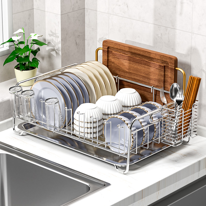 Kitchen Utensils - رف تخزين للمطبخ من الفولاذ المقاوم