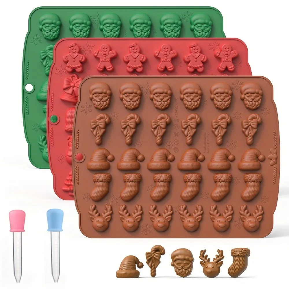Kitchen Baking Gloves - عيد الميلاد سيليكون قالب الشوكولاته الزنجبيل