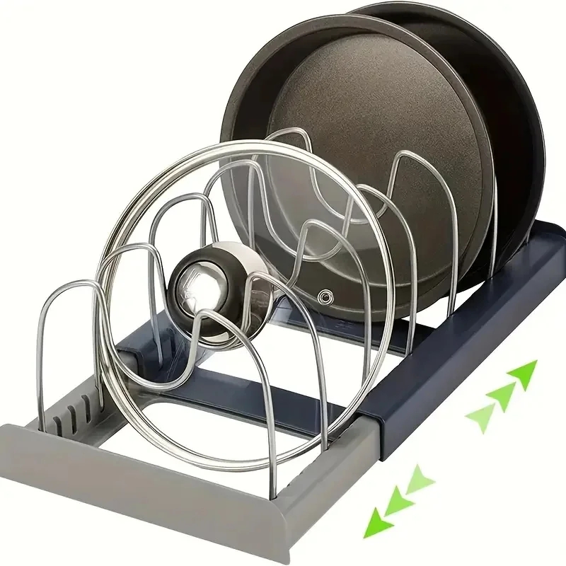 Kitchen Baking Pan Organizer - رف تخزين من الفولاذ المقاوم للصدأ