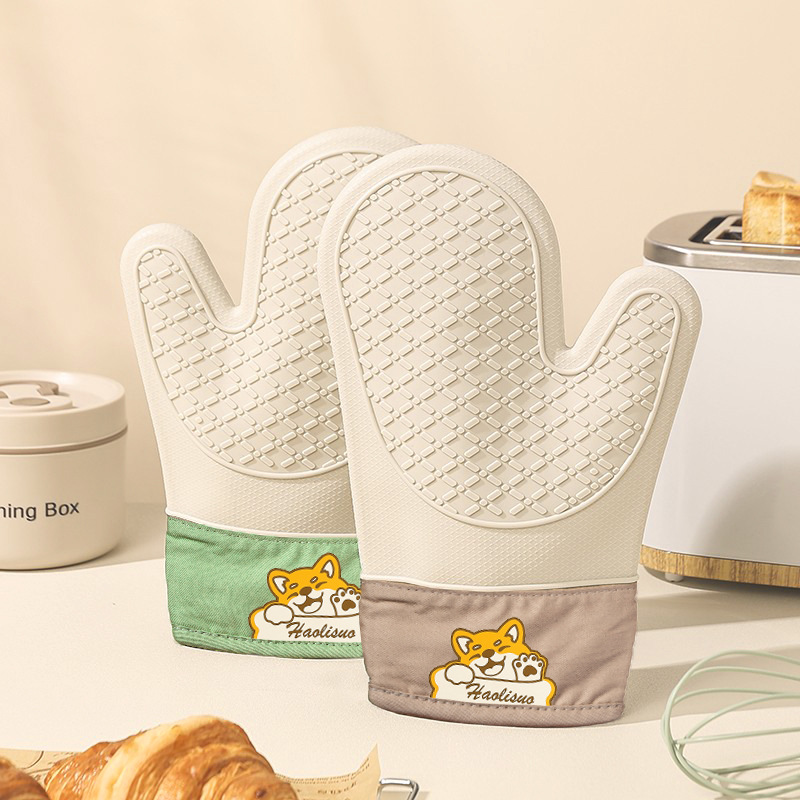 Kitchen Baking Gloves - الثقيلة سيليكون قفازات الفرن مقاومة للحرارة