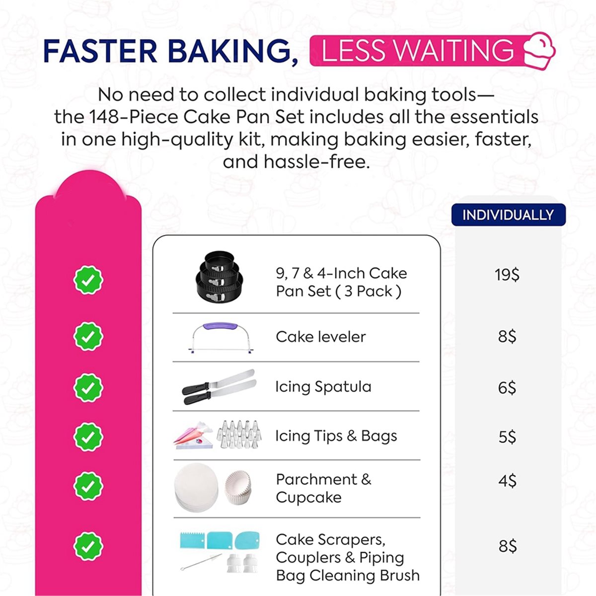 Springform Pan Set - طقم قوالب الكيك من AIMA مكون