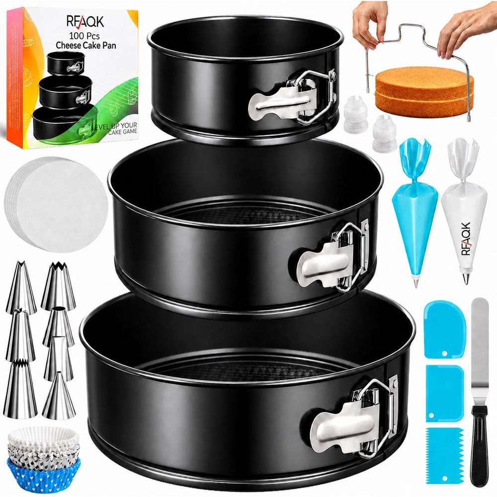 Springform Pan Set - طقم قوالب الكيك 100 قطعة: 3