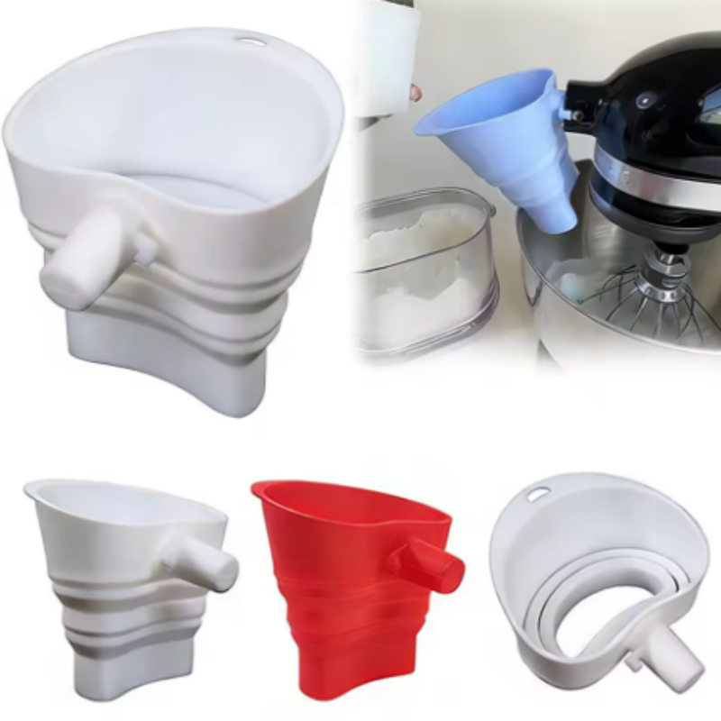 Kitchen Aid Baking Mixer - 1/3 قطعة من قمع الدقيق السيليكوني