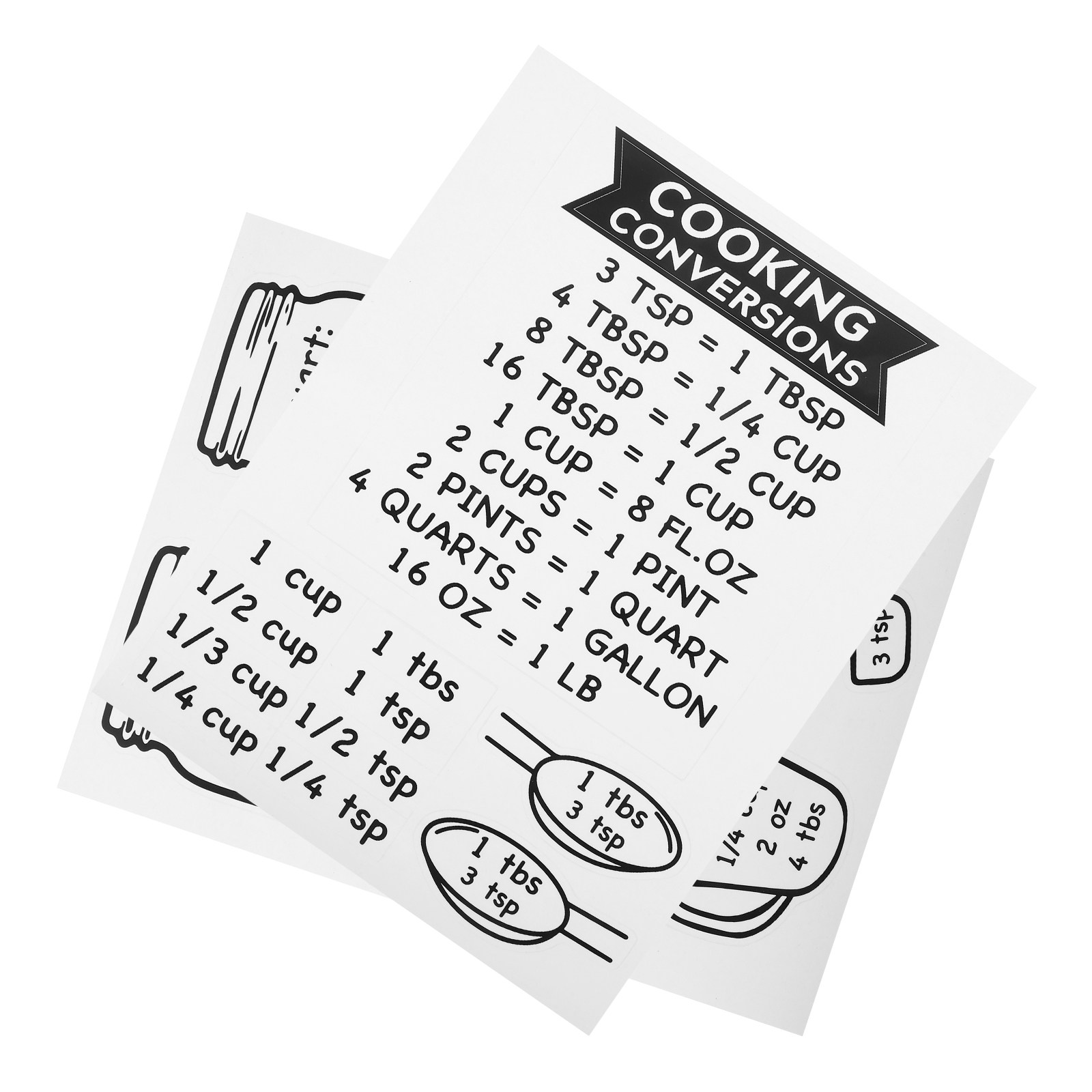 ملصق تحويل قياسات المطبخ (قطعت - مراجعة Kitchen Baking Conversion Chart وسعره
