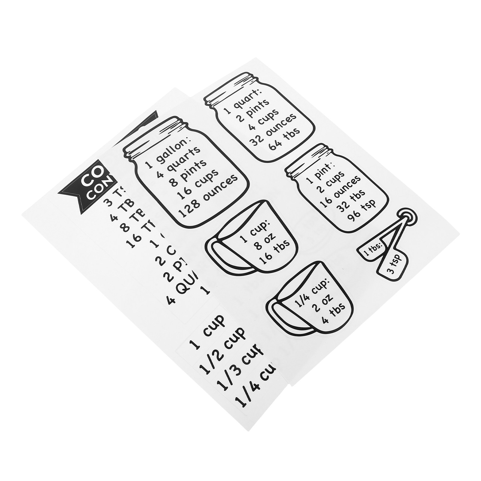 ملصق تحويل قياسات المطبخ (قطعت - مراجعة Kitchen Baking Conversion Chart وسعره