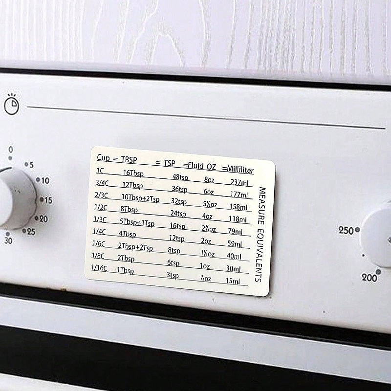 مخطط تحويل القياسات المغناطيسي - مراجعة Kitchen Baking Conversion Chart وسعره