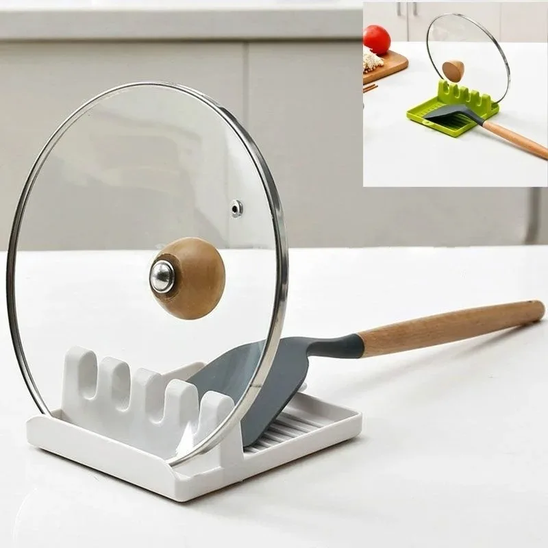 حامل غطاء المقلاة يدعم الملاعق - مراجعة Kitchen Baking Pan Organizer وسعره