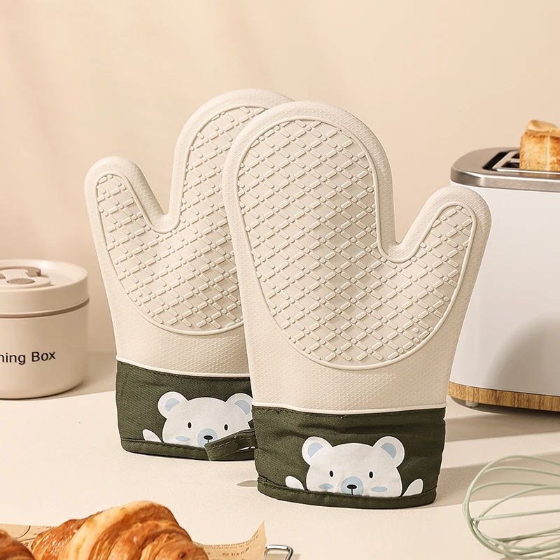 قفازات سيليكون عازلة للحرارة،  - مراجعة Kitchen Baking Gloves وسعره