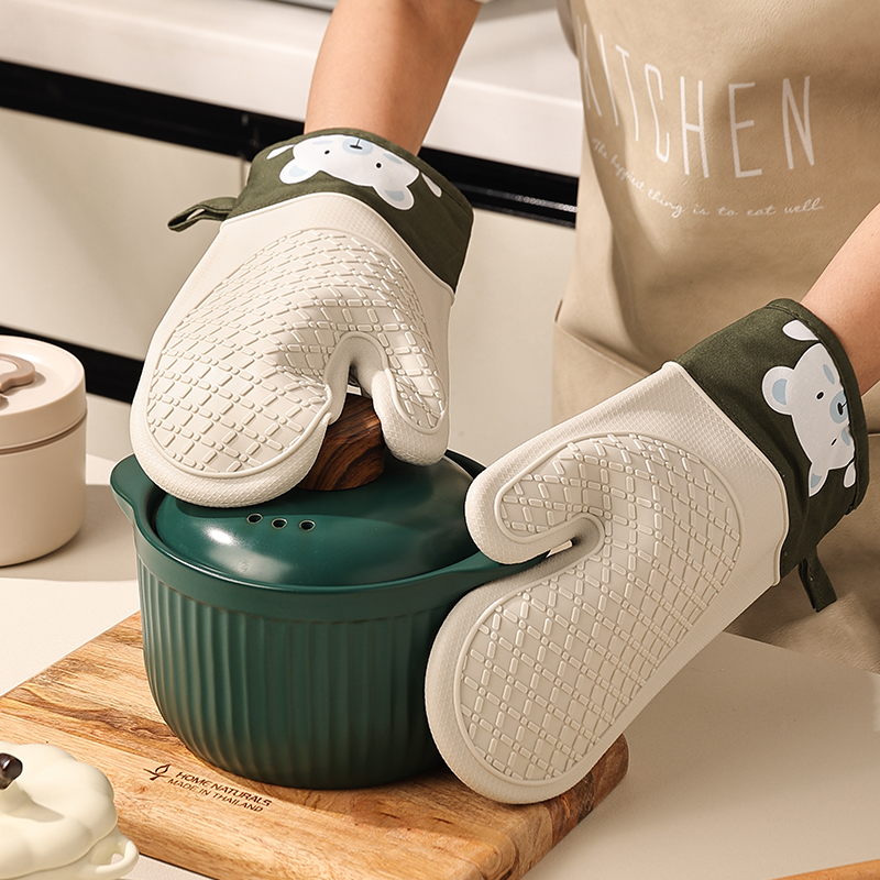 قفازات سيليكون عازلة للحرارة،  - مراجعة Kitchen Baking Gloves وسعره