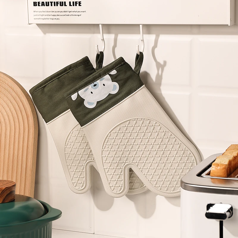 قفازات سيليكون عازلة للحرارة،  - مراجعة Kitchen Baking Gloves وسعره
