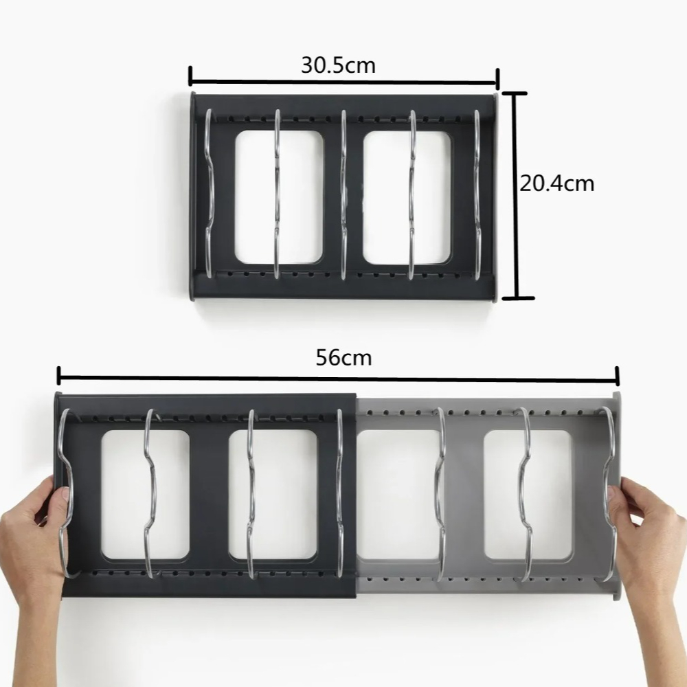 1 قطعة رف أوعية تلسكوبي 7 شبكا - مراجعة Kitchen Baking Pan Organizer وسعره