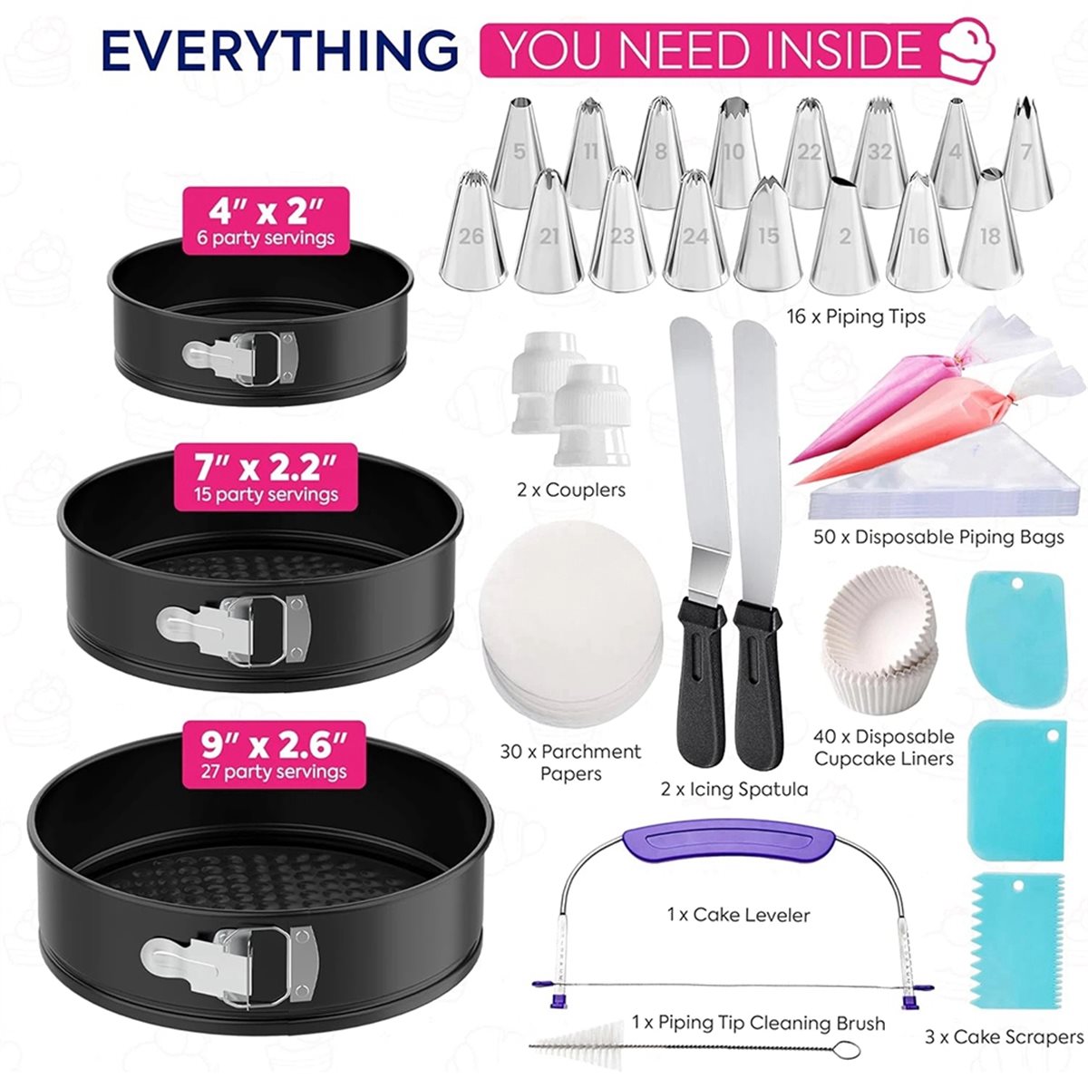 طقم صواني كيك M10K مكون من 148 - مراجعة Springform Pan Set وسعره