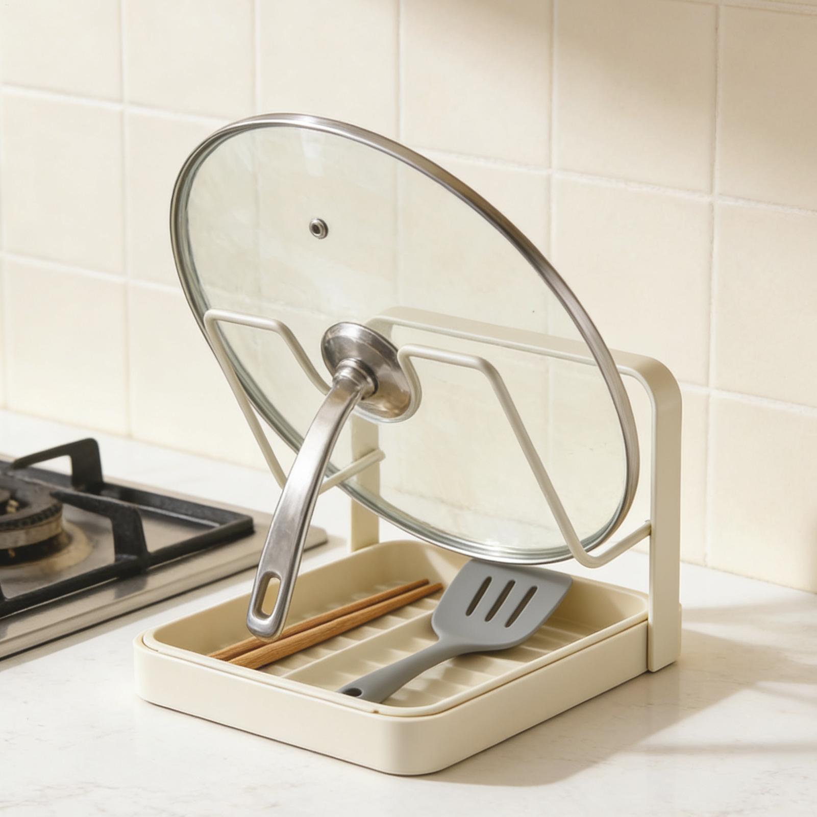 غطاء وعاء منظم المضادة للانزلا - مراجعة Kitchen Baking Pan Organizer وسعره
