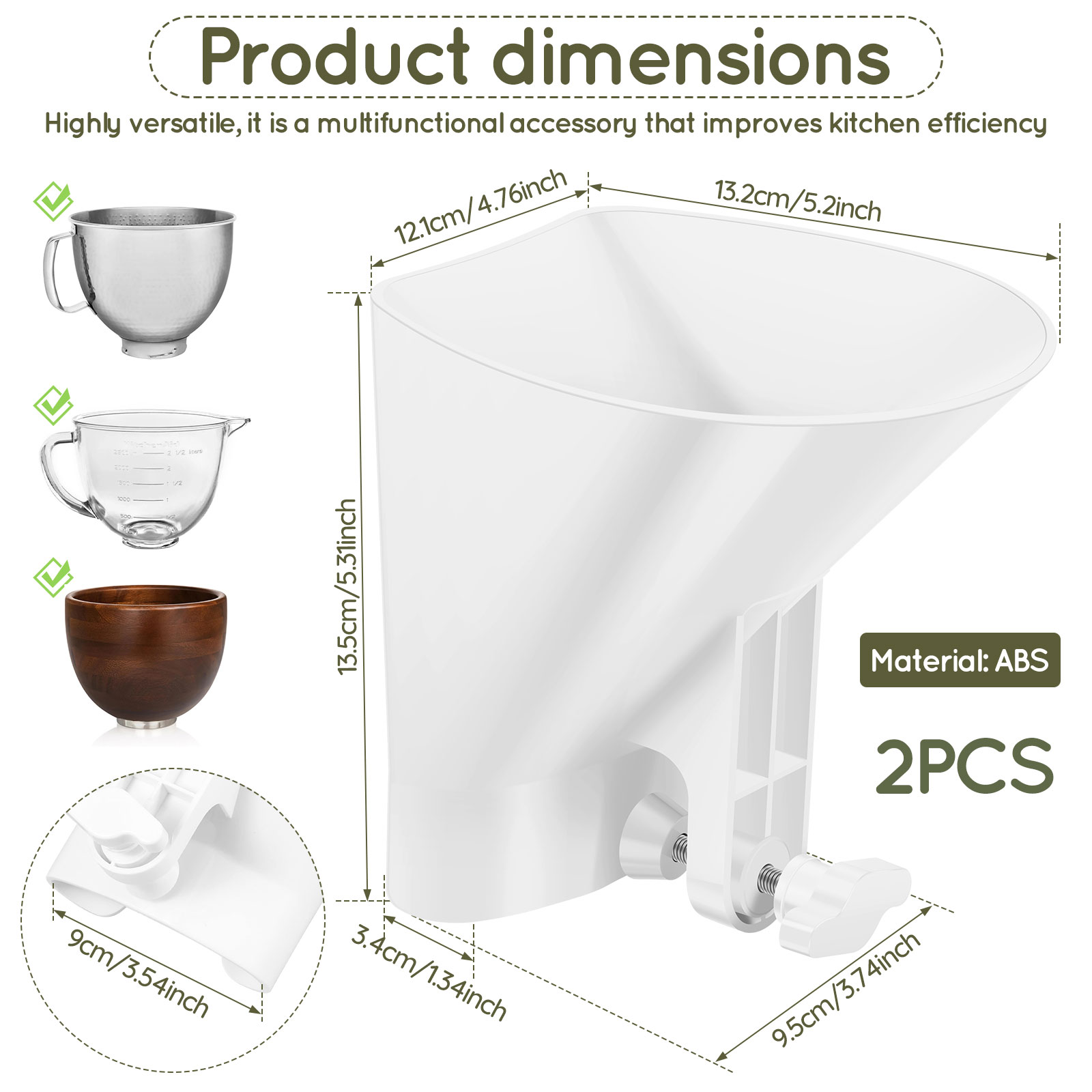 قمع دقيق مانع للانسكاب للمزج ا - مراجعة Kitchen Aid Baking Mixer وسعره