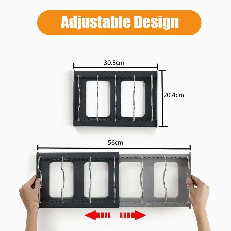 رف تخزين من الفولاذ المقاوم لل - مراجعة Kitchen Baking Pan Organizer وسعره