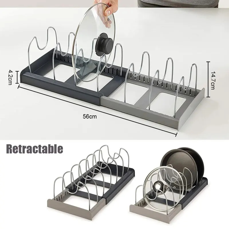 رف تخزين من الفولاذ المقاوم لل - مراجعة Kitchen Baking Pan Organizer وسعره