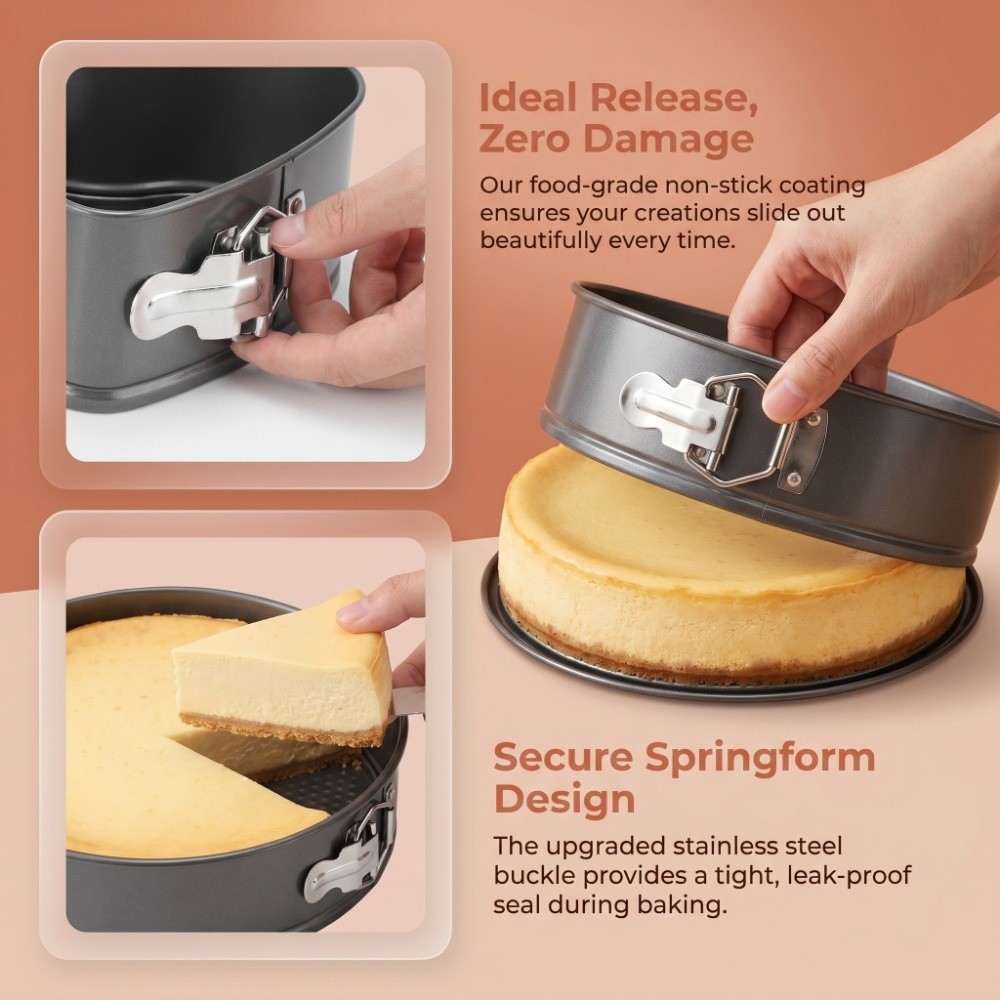 طقم قوالب كيك من الفولاذ الكرب - مراجعة Springform Pan Set وسعره